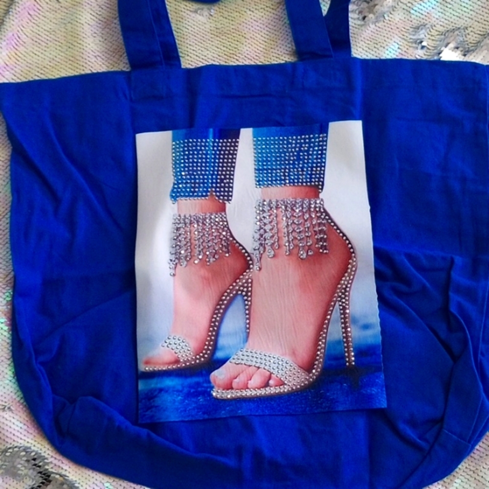 Reusable cotton rhinestone tote bag (Mya)